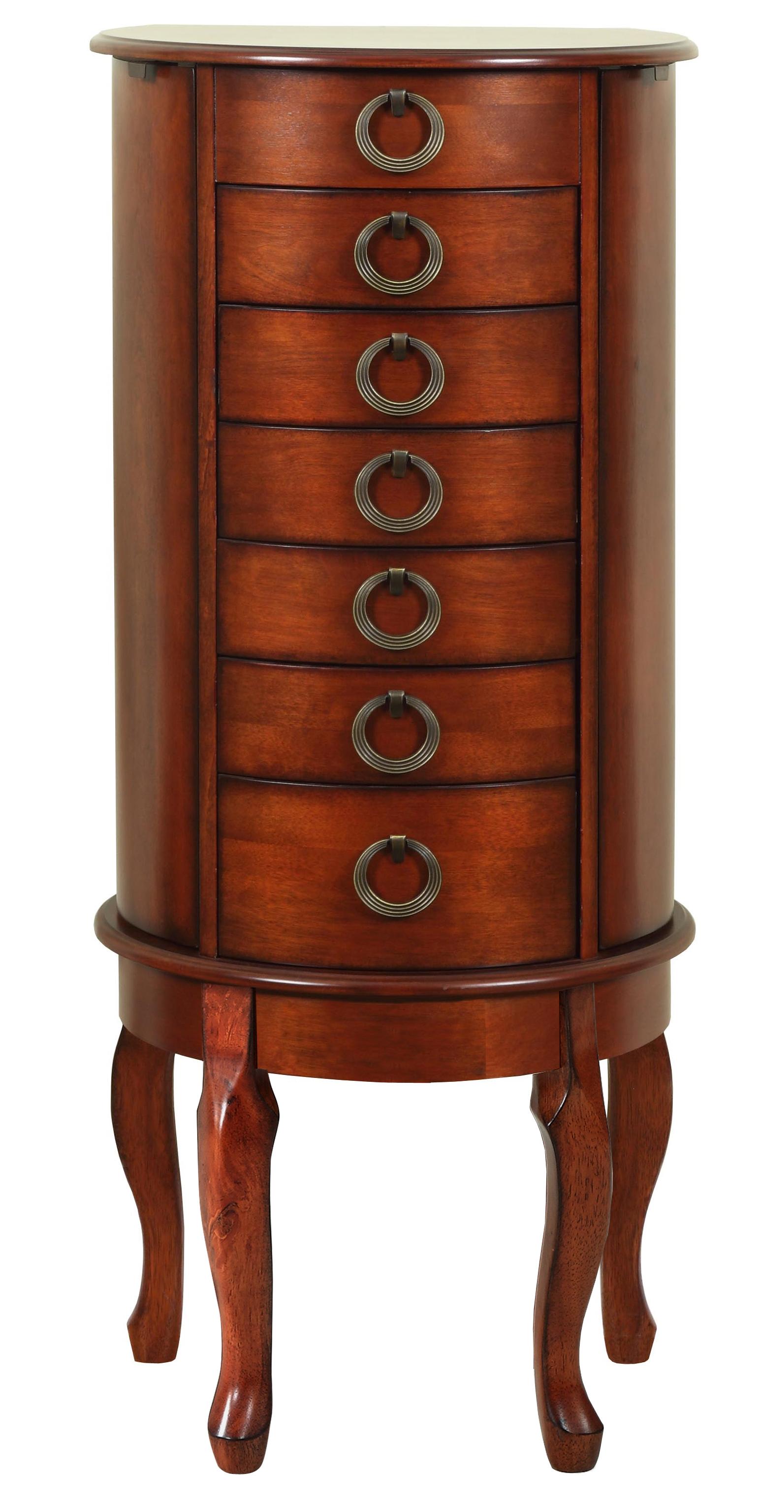 Powell Jewelry Armoire "Woodland Cherry" Jewelry Armoire with 6 Drawers